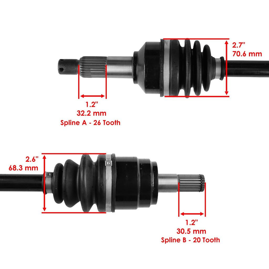 Caltric Front Left Complete CV Joint Axle for Honda Pilot (2009–2015)