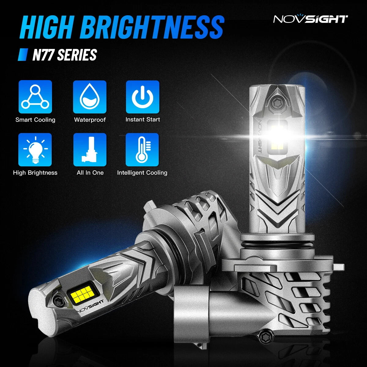 9005 HB3 LED Headlight Bulbs Conversion Kit for Various Vehicles