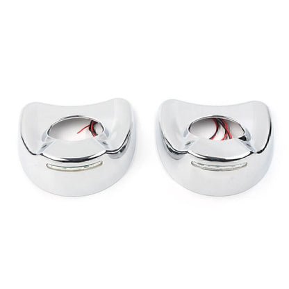 Chrome LED Fairing Mount Side Mirror Cover for Harley Electra Glide (1996–2013)