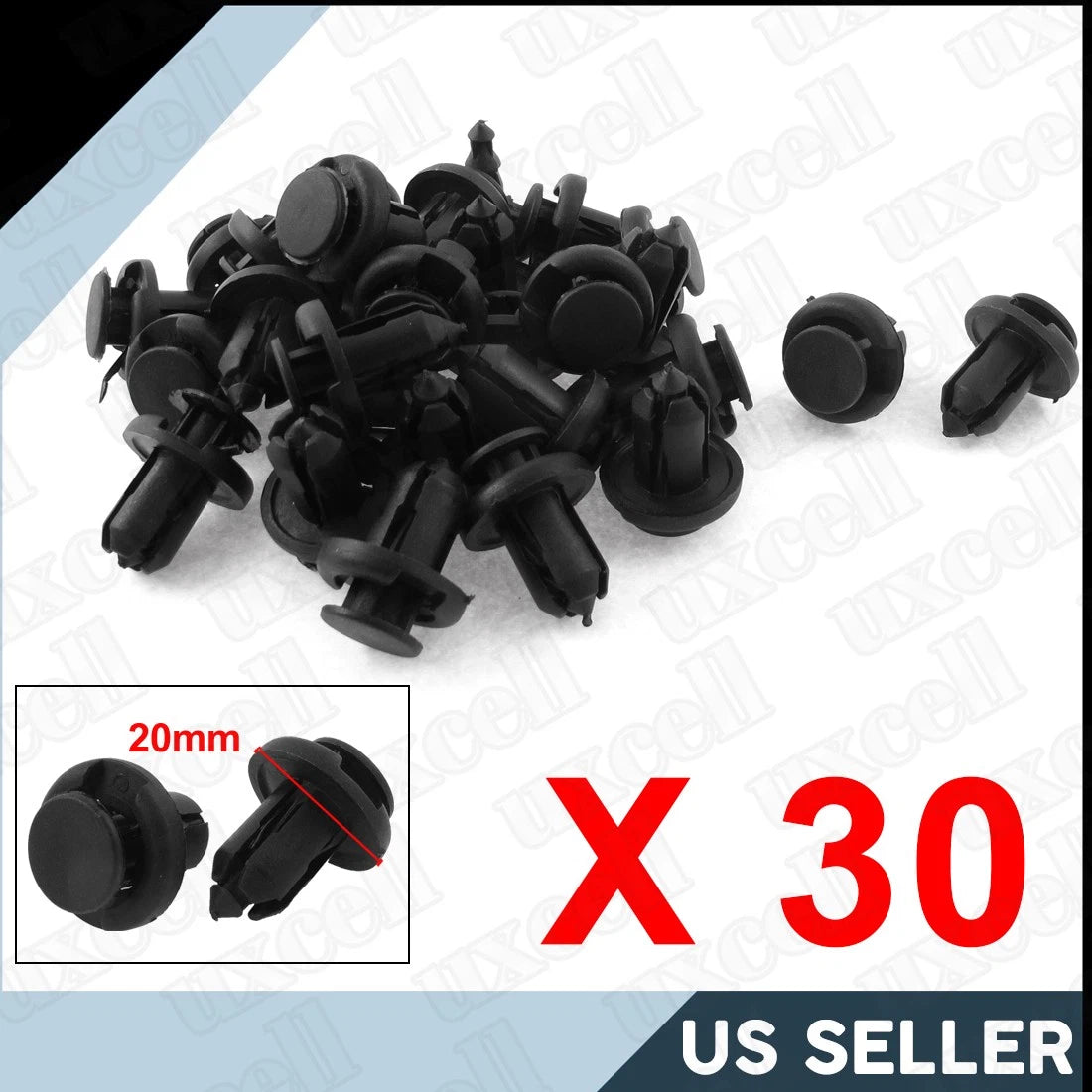 10mm Hole Plastic Rivet Clips Trim Panel Push Fasteners for Toyota (30pc)