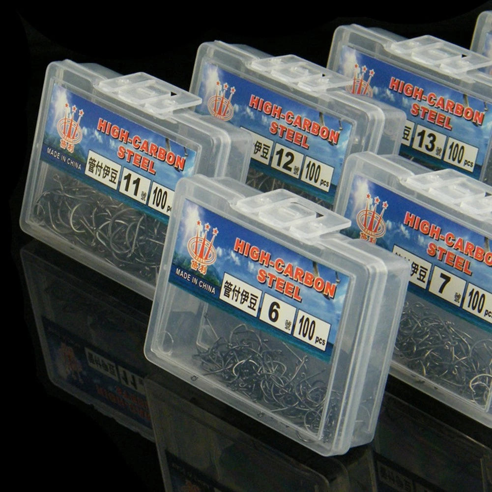 Fish Hook Box 5#-15# High Carbon Steel Hooks with Barb