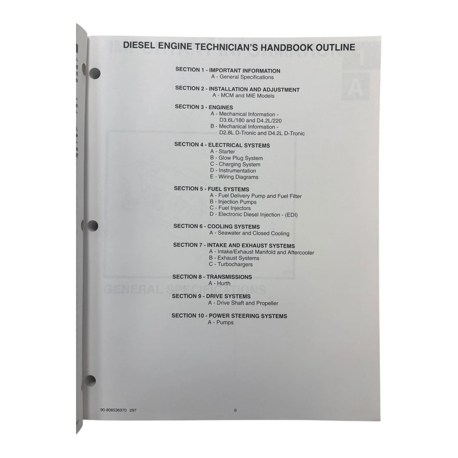In-Line Diesel Engines Technicians Handbook for MerCruiser (1997)