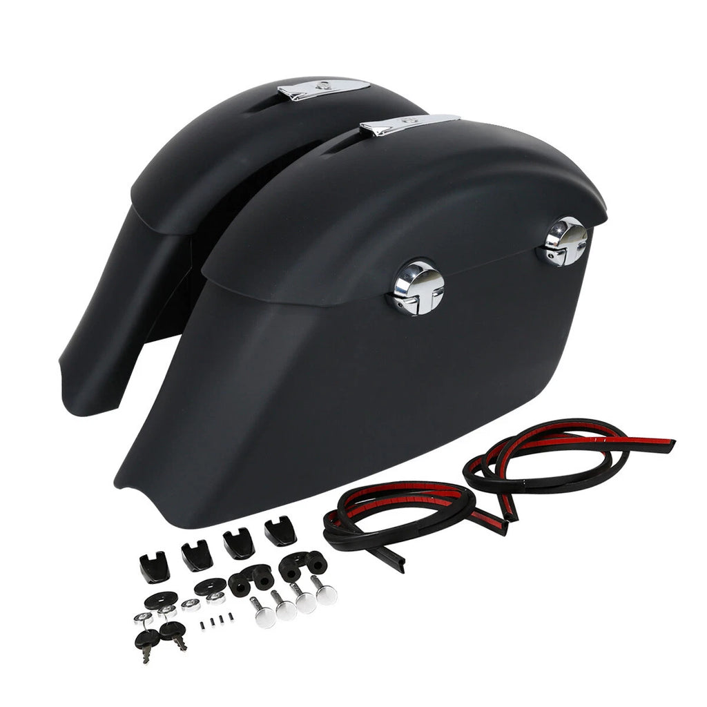 Matte Black Hard Saddlebags for Indian Chieftain (2014–2018)