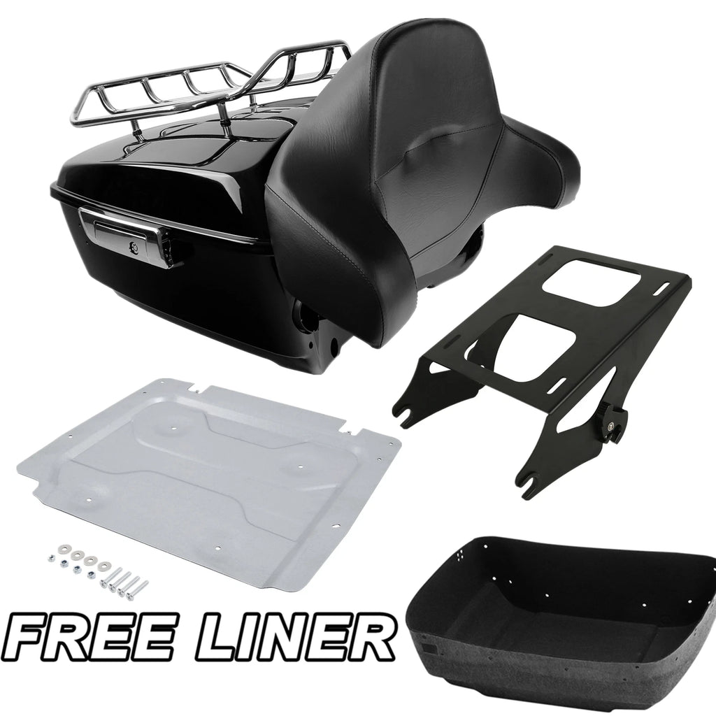 Trunk Mount Rack Backrest Pad Plate for Harley Road Glide (2014–Present)