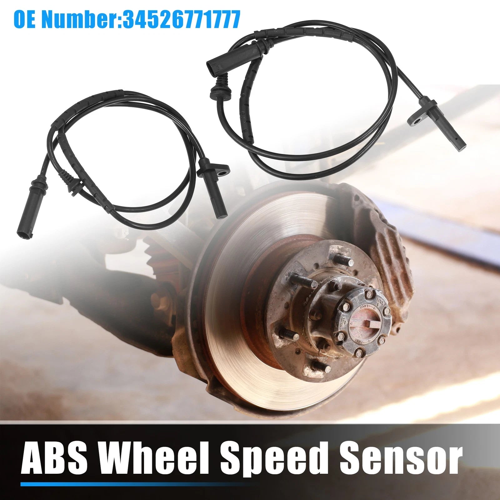 ABS Wheel Speed Sensor Rear Set Left Right for BMW X6 3.0L (2008–2014)