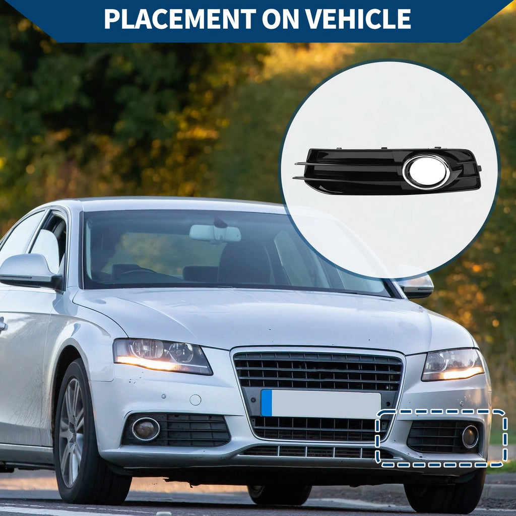 1pc Front Left Fog Light Grill Replacement for Audi A3 8P (2009–2013)