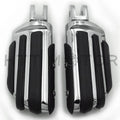 Chrome Rubber Pilot Footpeg Footrest for Harley FXBB FXBR FXBRS FXLR (2018–Present)