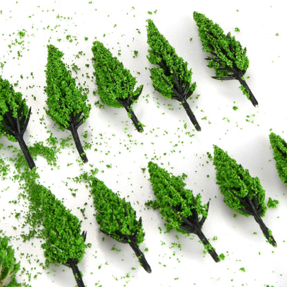 50x Miniature Trees for Diorama Models and Train Railroad Scenery