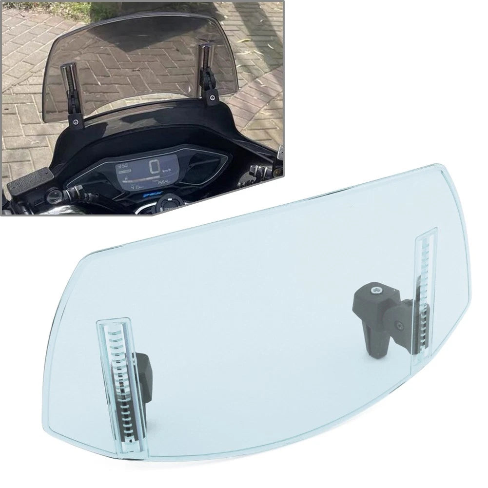 Universal Windshield Wind Deflector for Motorcycle (Blue Gray)