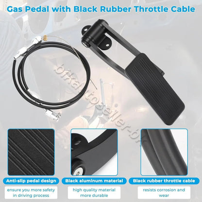 Universal Aluminum Gas/Throttle Pedal & Cable for Chevy (1955–1987)