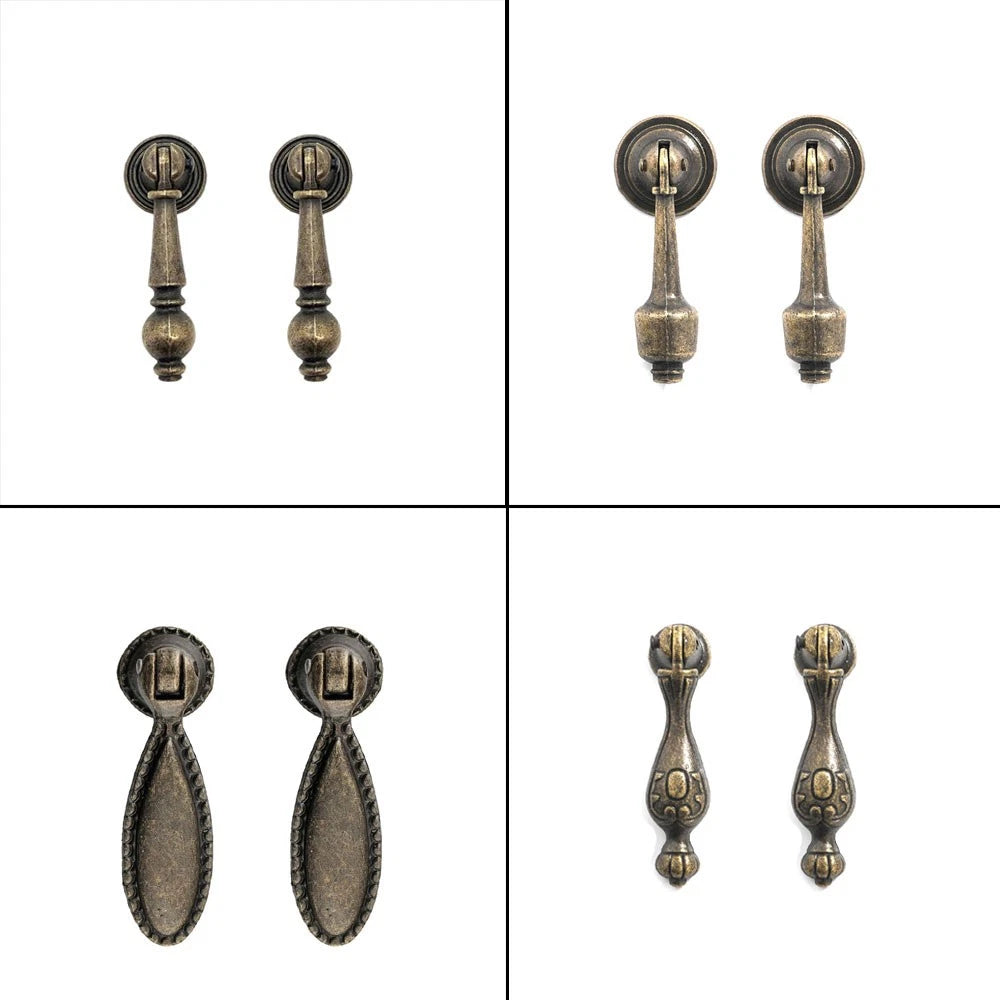 2/5/10Pcs Classy Antique Pull Knob Cupboard Drawer Cabinet Door Handle Hardware