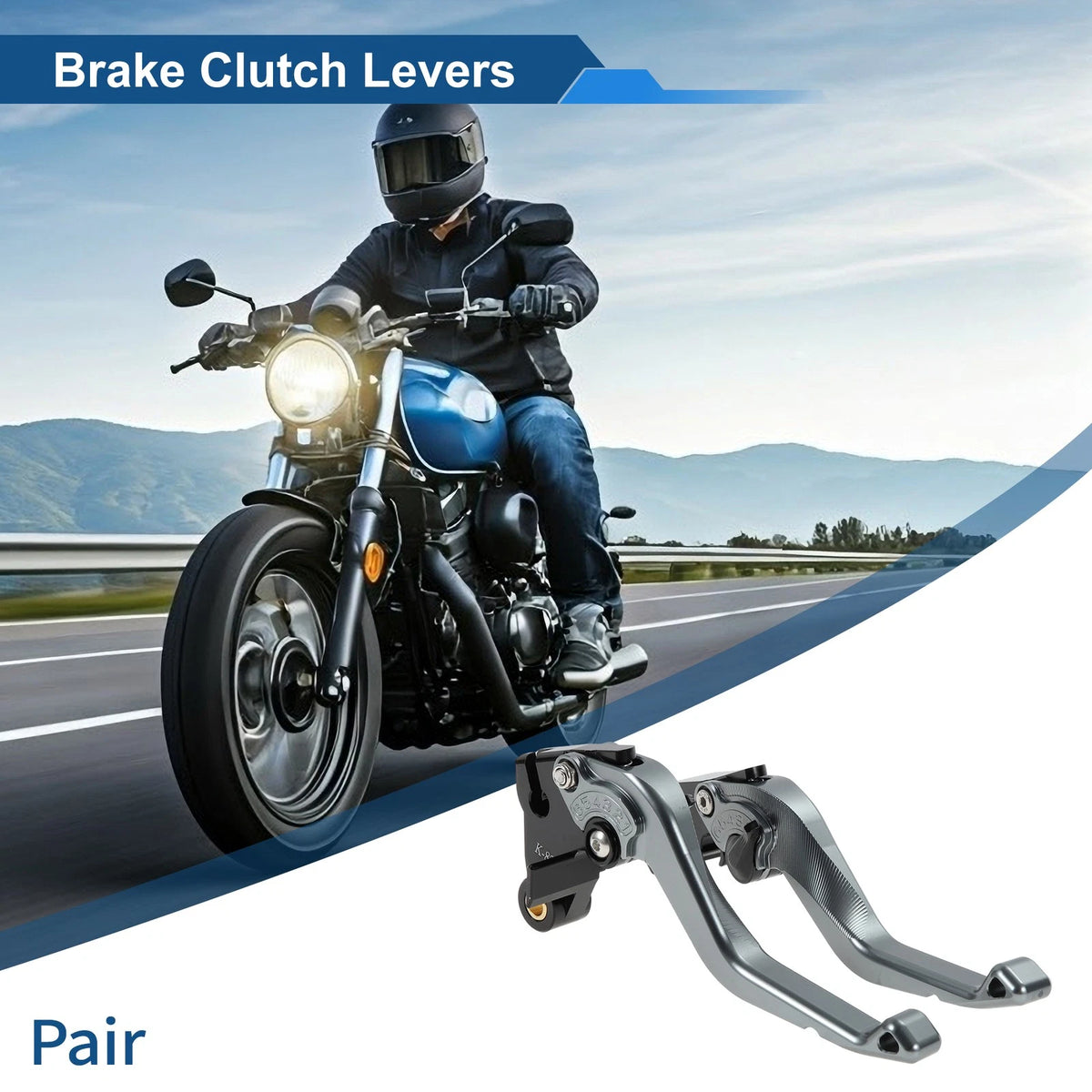 Short Brake Clutch Levers for Kawasaki Ninja ZX10R (2015–2024) Solid Titanium Tone
