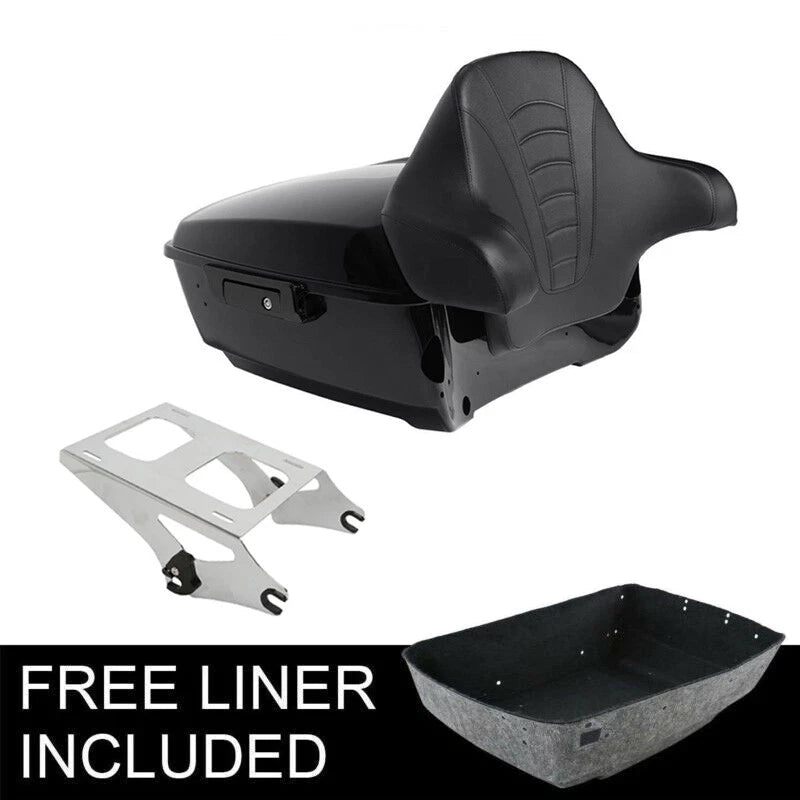 King Trunk Backrest Mount Rack for Harley Street Glide (2014–2026)