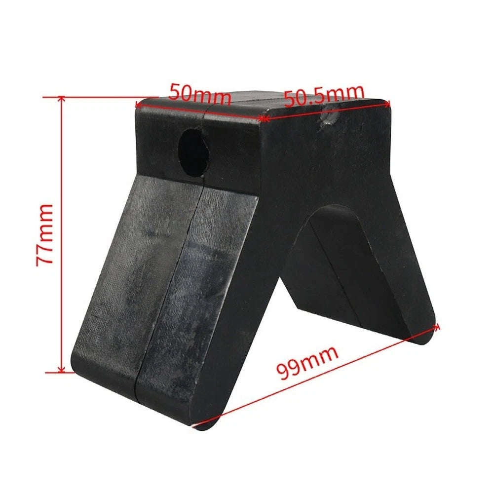 Non-Marking V-Style Rubber Bow Stop for Boat Trailers (Universal Fit)