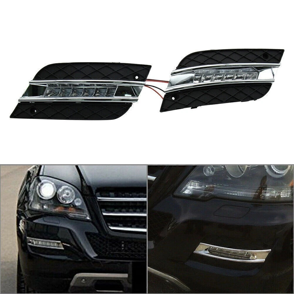 2X LED Daytime Running Lights DRL for Mercedes ML-Class (2009–2011)