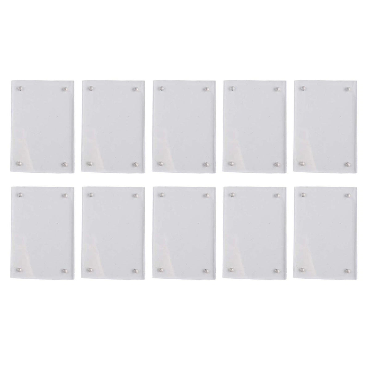 10 Pack Double Sided Acrylic Magnetic Photo Frames for Various Sizes