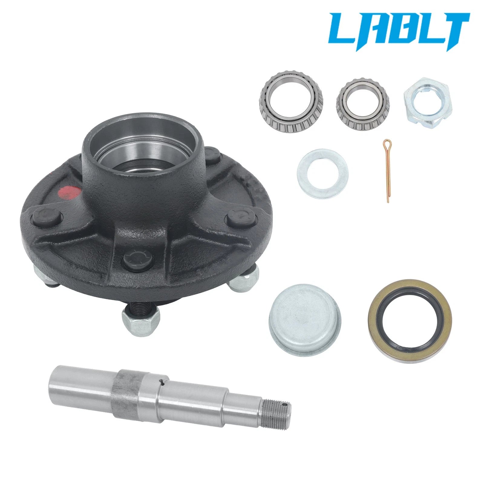 5" Trailer Hub Kit for 2000 lbs (#84 Spindle Bearing)