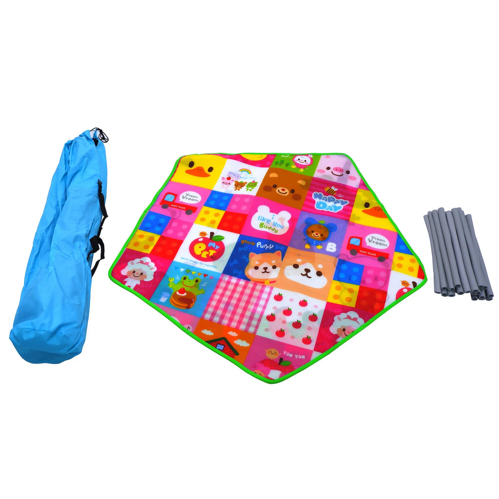 Safety Playpen for Kids & Pets - Portable Foldable Mesh Playard