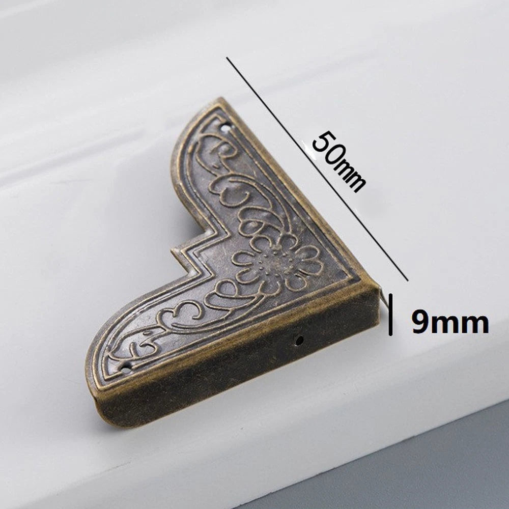 12Pcs Vintage Corner Protector for Jewelry Box Wood Cases (50mm)
