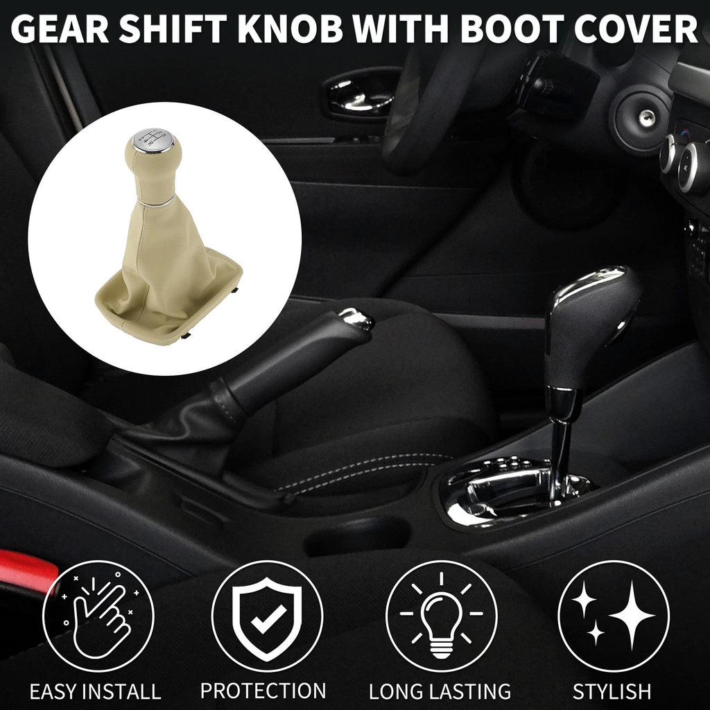 5 Speed Gear Shifter Knob with Cover Replacement for Audi A6 (1997–2004)