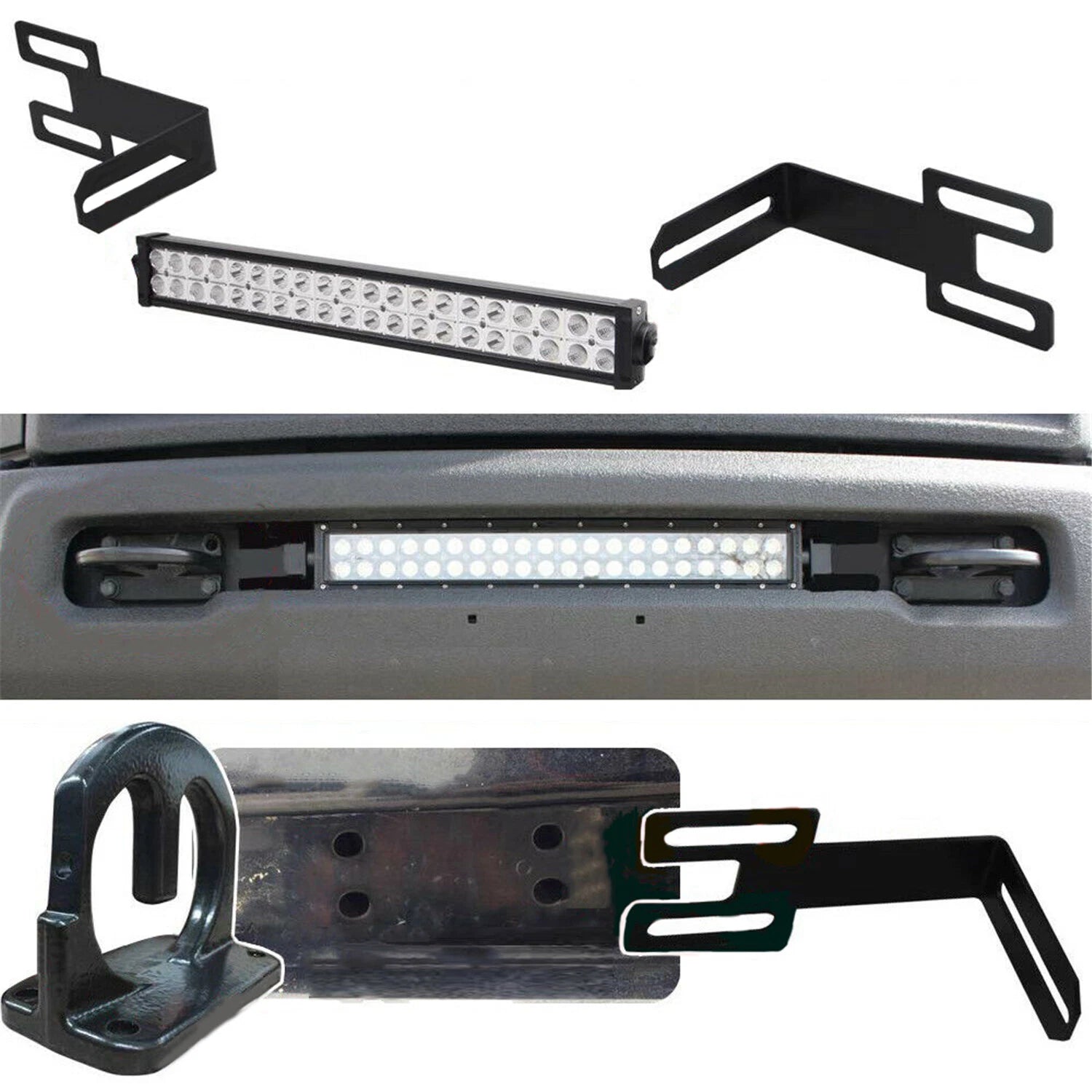 32" LED Light Bar Adjustable Bracket for Dodge Ram 2500/3500 (2003–2019)