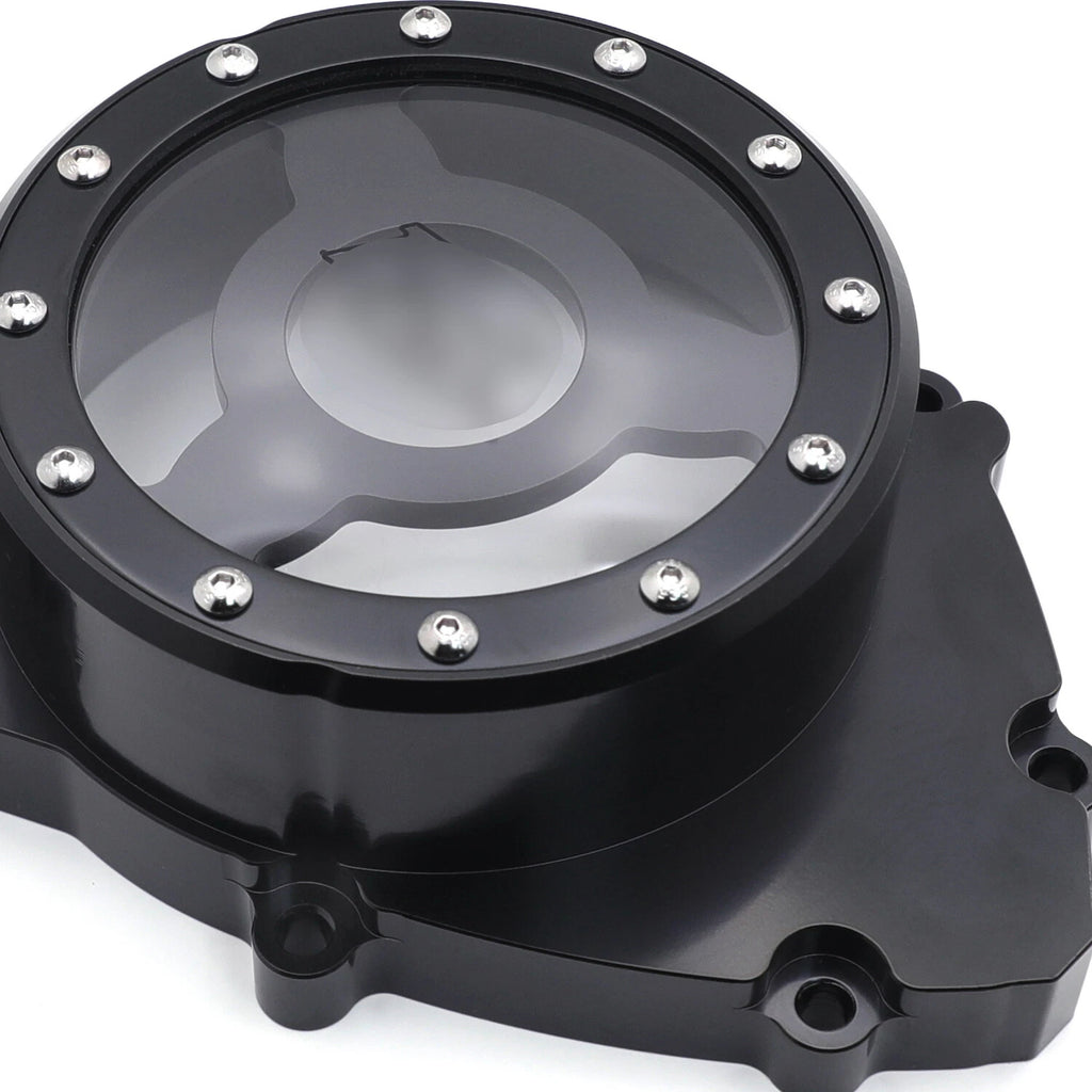 Black Clear Stator Engine Cover Crankcase Left for Yamaha YZF R1 (2009–2014)