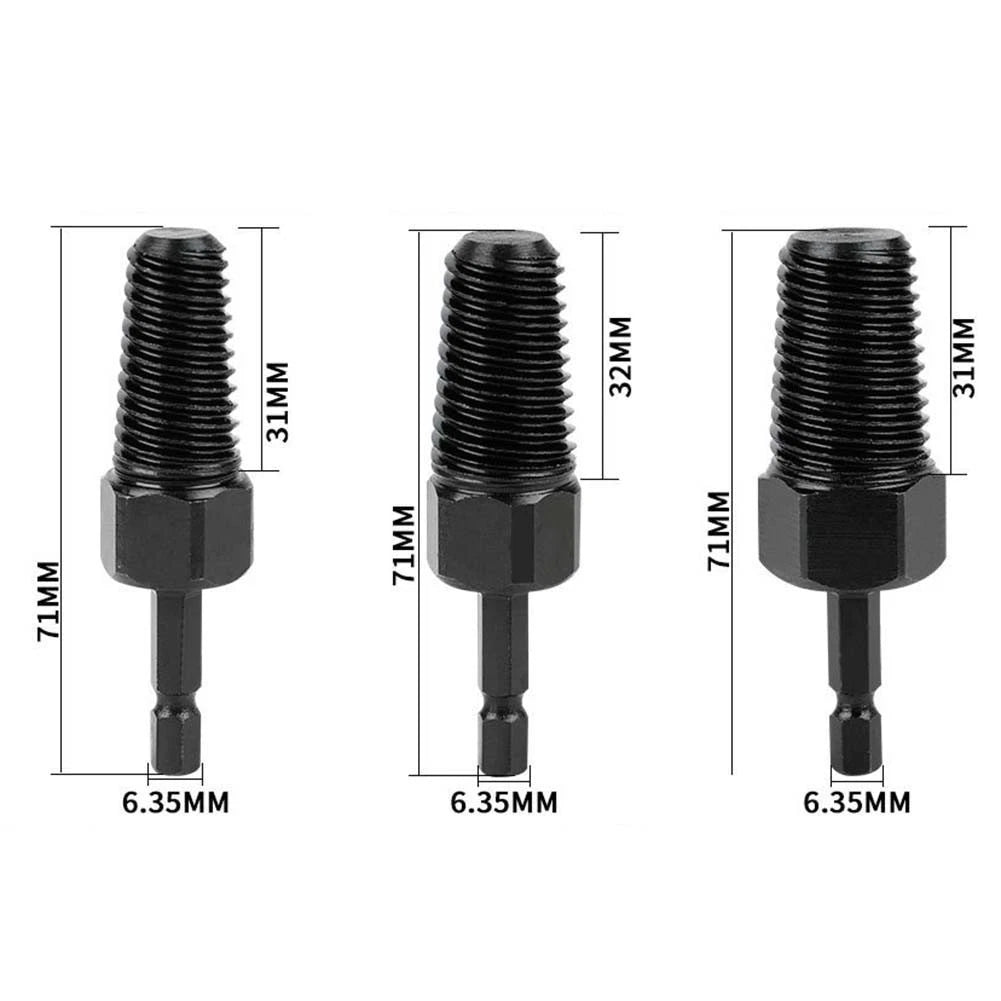 3pcs Hex Shank Removers for Broken Screws (Plumbing Applications)