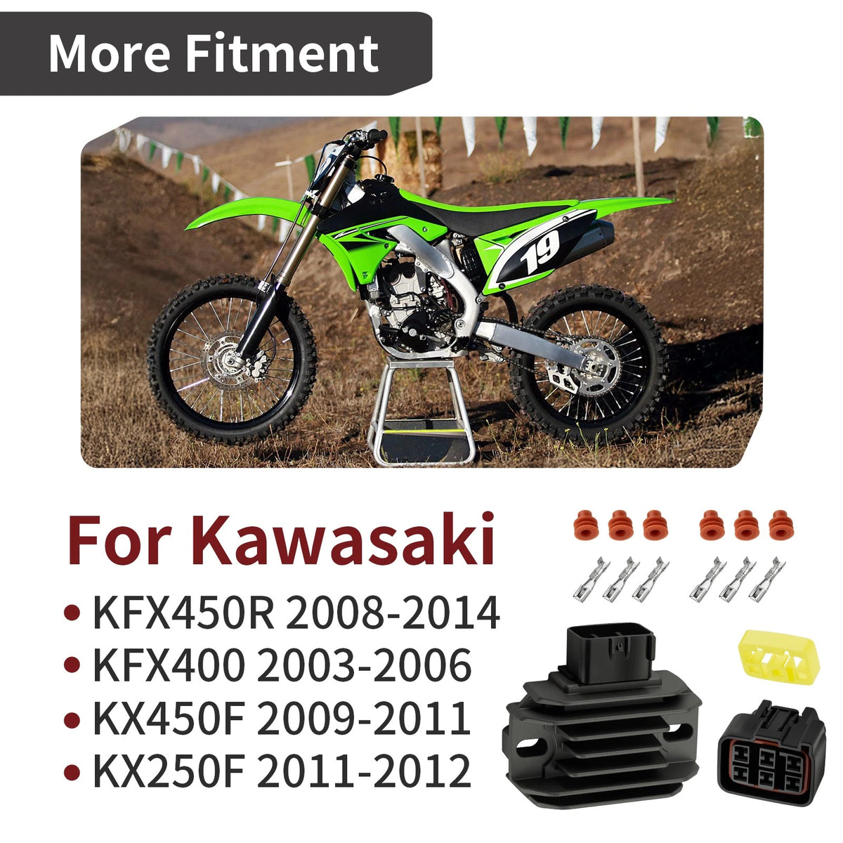 Voltage Regulator 21066-0042 21066-S004 for Kawasaki KFX400 (2003–2006)