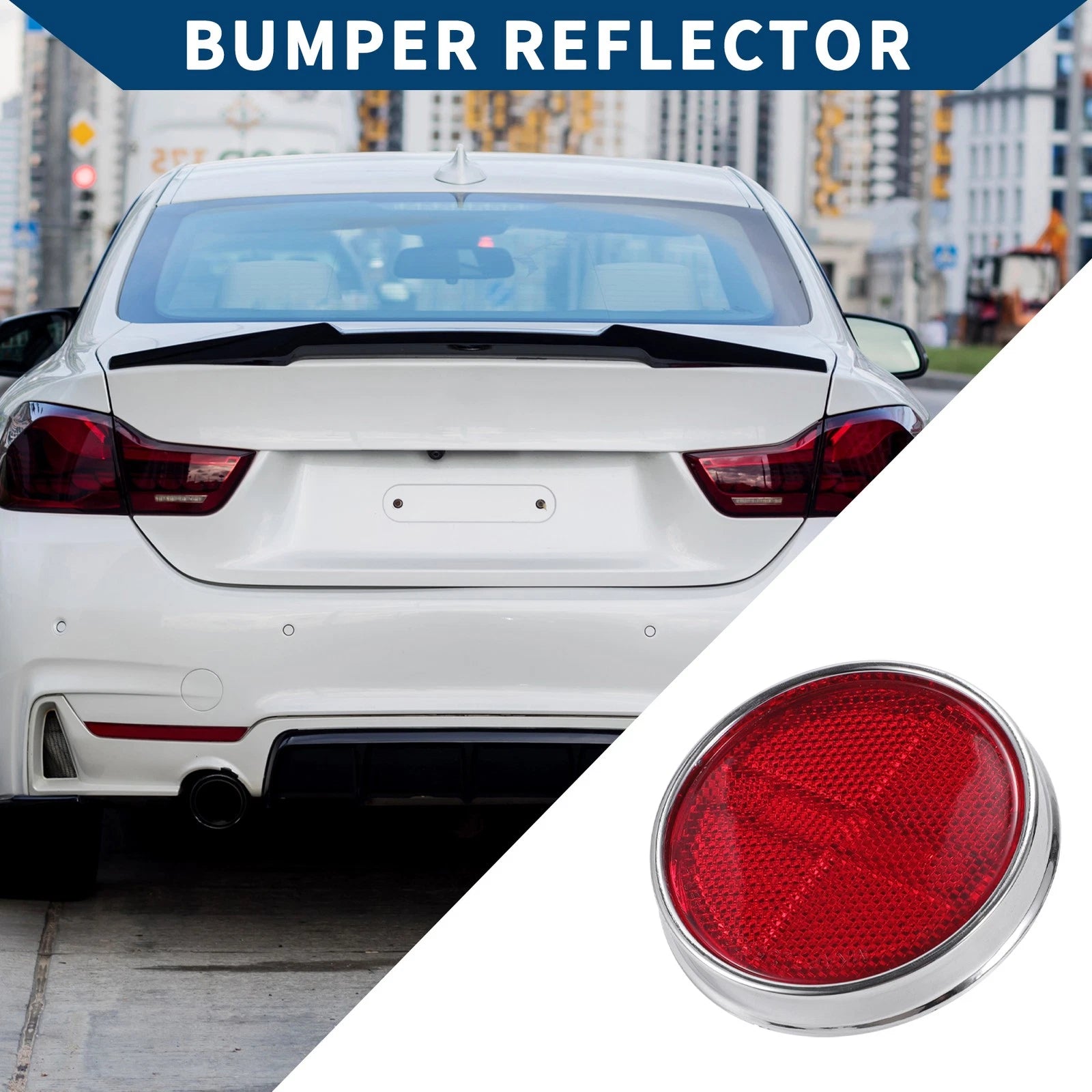 Rear Bumper Reflector Replacement for Toyota Land Cruiser (1958–1973) Red