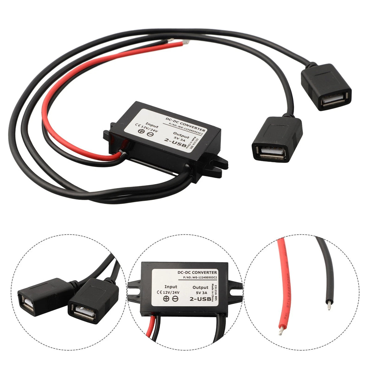 5V DC 3A Car Charger Adapter for Automotive
