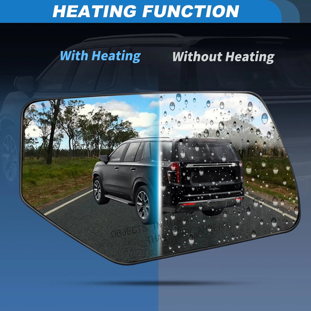 Heated Mirror Glass Right Side Replacement for Chevy Suburban Tahoe (2015–2020)
