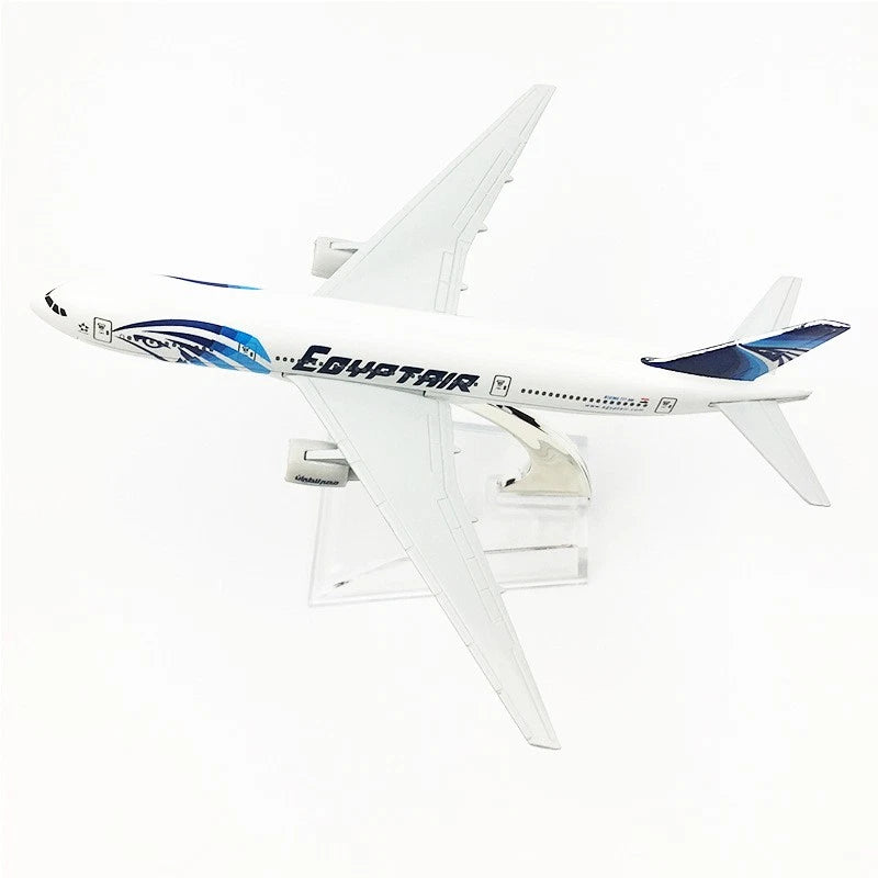 Diecast Model Plane for EgyptAir B777 (1:400 Scale)