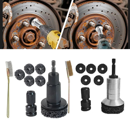 Wheel Hub Rust Removal Disc Set for 1/2 Inch Drill and Wrench