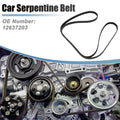 Serpentine Belt Replacement for Mazda B3000 3.0L (2002–2003) Rubber Black