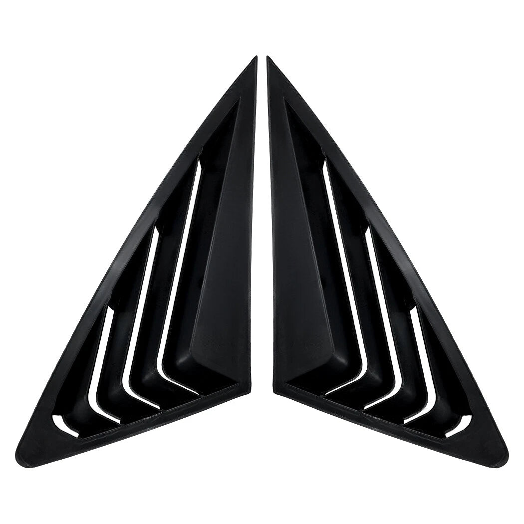 Rear Window Quarter Vent Louver Covers Gloss Black for Audi Q3 Sportback (2019–2024)