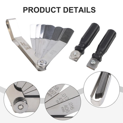 16 Piece Feeler Gauge Set for Precise Vehicle Clearance (Metric & Imperial)