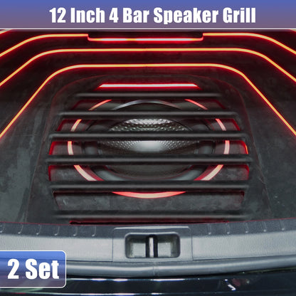 Set of 2 Speaker Bar Grills for Car Audio Subwoofer (12")