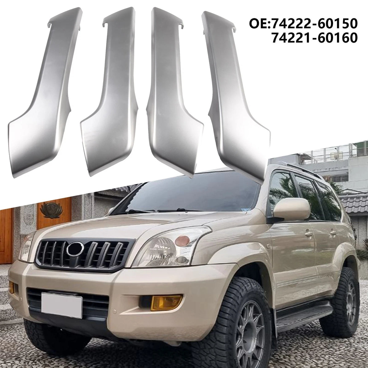 Door Handle Trim Covers for Toyota 150 (2010–2017)