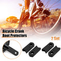 2 Set Silicone Bicycle Crank Boot Protectors for Black Crank Arms (Universal)