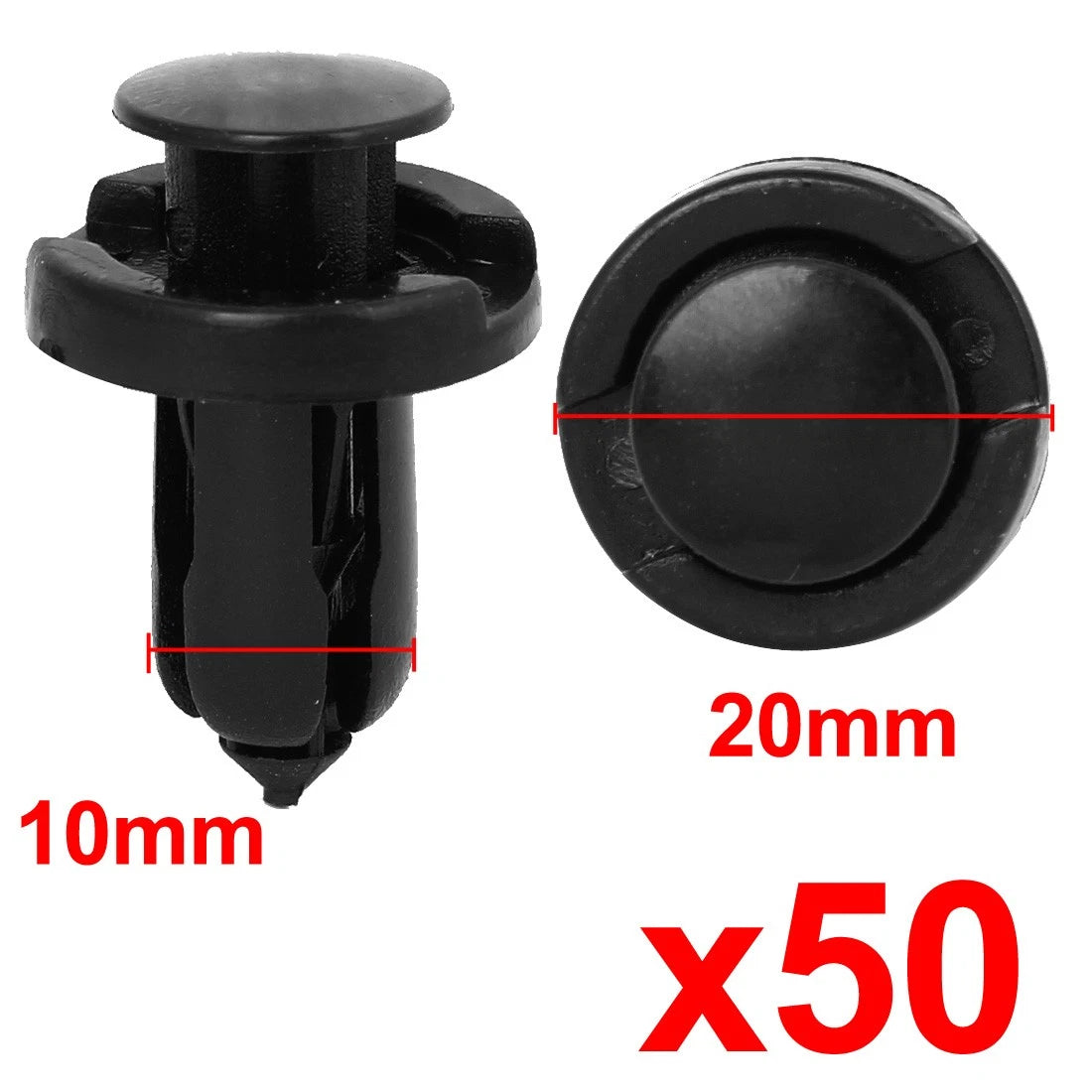 Plastic Rivet Retainer Clips 10mm Set for Honda Acura (2010–2024)