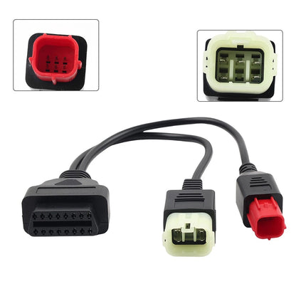6pin OBD2 Diagnostics Connector Cable for Honda Kawasaki