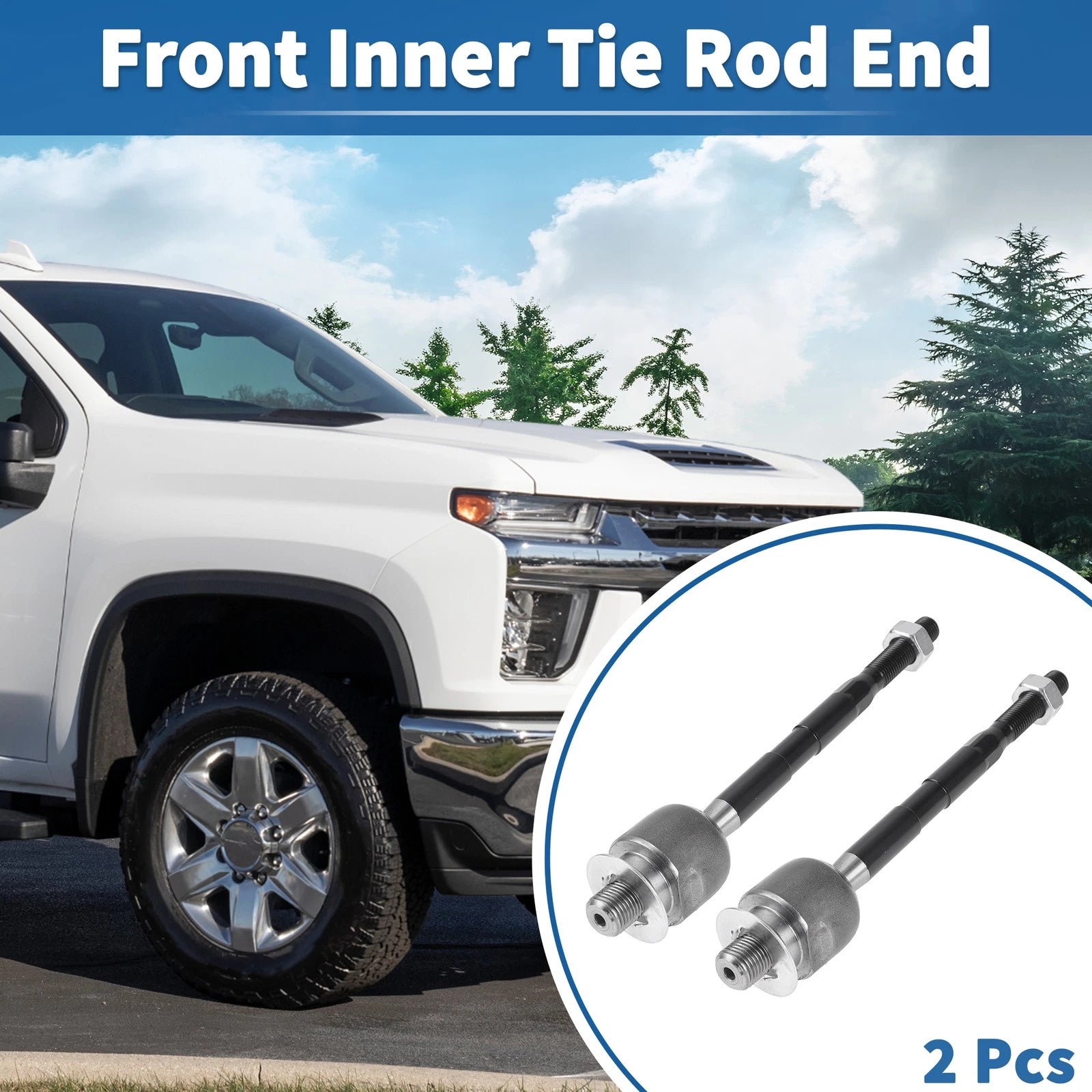 2pcs Front Inner Tie Rod End Links Replacement for Chevrolet Aveo Pontiac G3 (2003–2011)