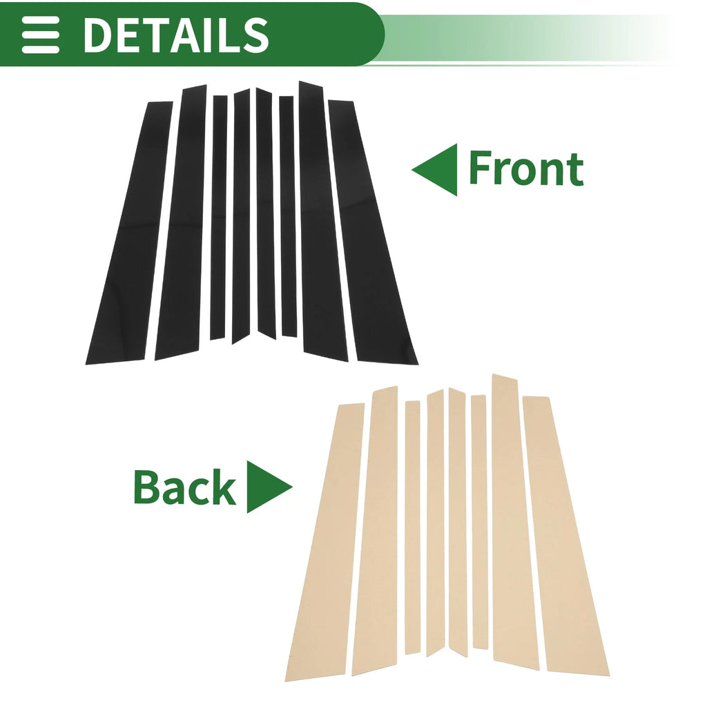 Door Pillar Window Trim Kit 8 Pcs Replacement for BMW X5 (2007–2013)