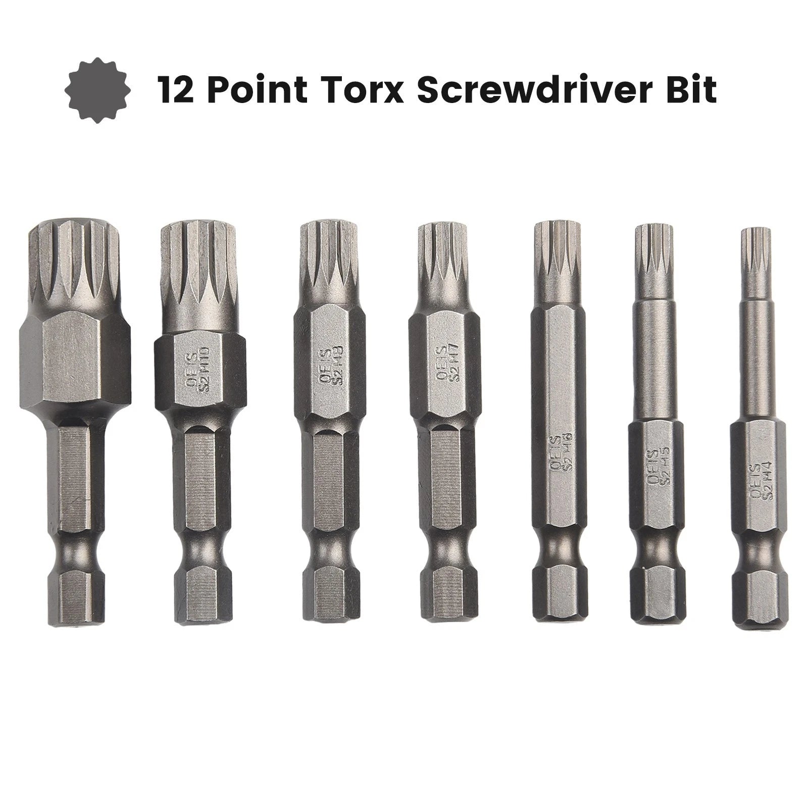 Set of 7 Nutdrivers Screwdriver Bits for Electric Screwdrivers