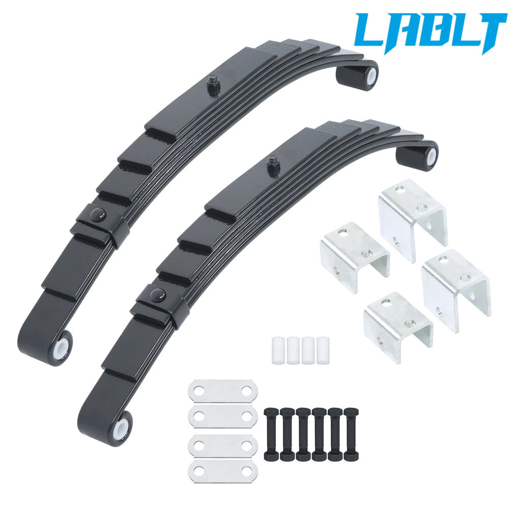 Single Trailer Axle Suspension Kit for 3500lbs (7000lbs) 6 Leaf Spring & Ubolt+Hanger