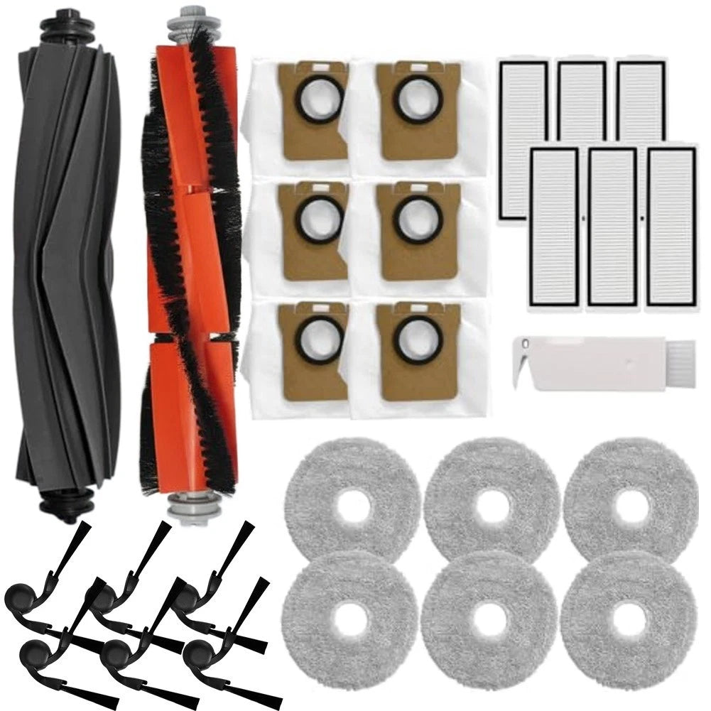 Robot Vacuum Kit for Maintenance - Main Brush & Rubber Side Brush