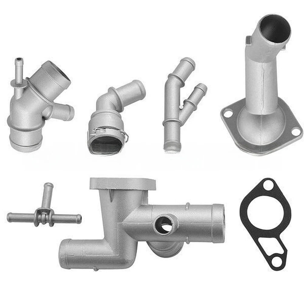 7 Piece Aluminum Engine Coolant Flange Connectors for For Golf MK4 Jea