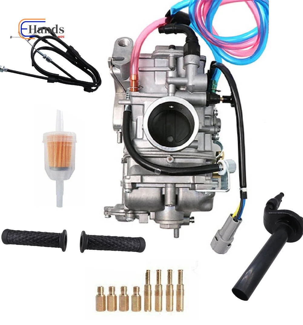 Carburetor with throttle cable and twist hand grip for Yamaha YZ400F YZ450F YFZ450