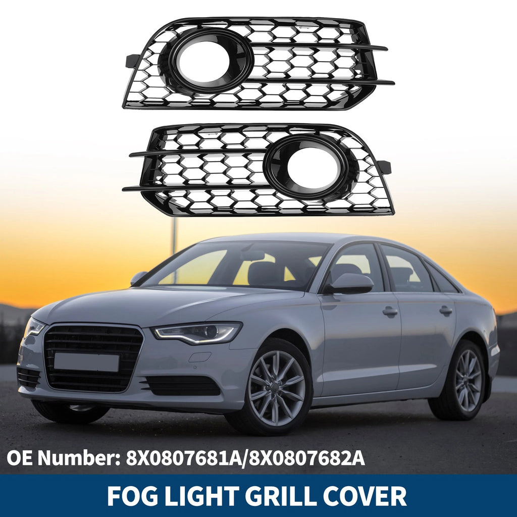 Front Fog Light Grill Pair Replacement for Audi A1 8X (2010–2014)
