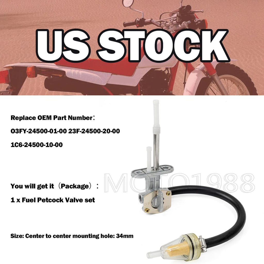 Fuel Petcock Valve for Yamaha TW200 XT350 PW80 TTR125 TTR125LE TTR230 (8mm)